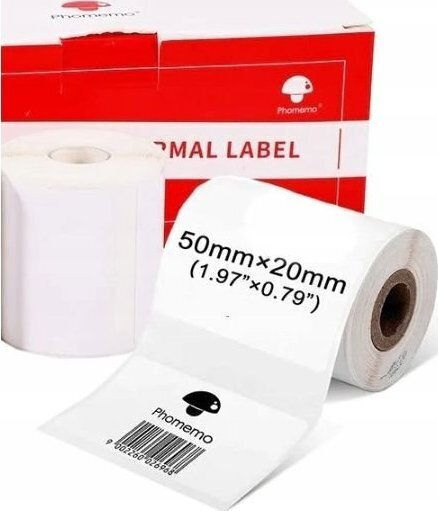 Phomemo Αυτοκόλλητες Ετικέτες σε Ρολό για Εκτυπωτή Ετικετών 50x20mm