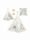 Nukido Kids Indian Teepee Play Tent for 3+ years Green