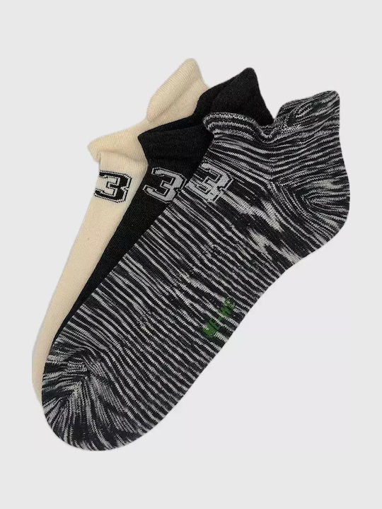ME-WE Damen Socken Beige/Black/Grey 3Pack