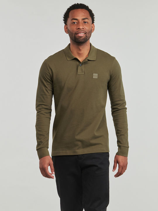 Boss Langarmbluse Khaki/Olive