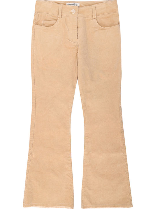 Pantaloni din Material Textil pentru Copii Bej