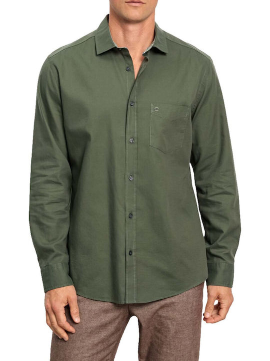 Olymp Casual Cotton Shirt Olive