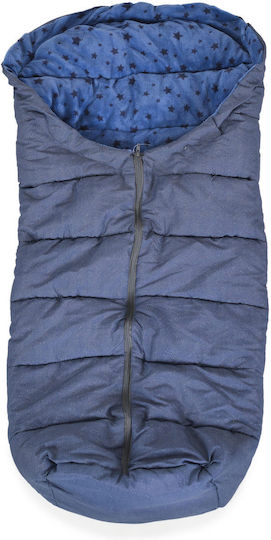 Cangaroo Cuddle Universal Waterproof Stroller Footmuff with Fleece Lining 80x46cm Blue