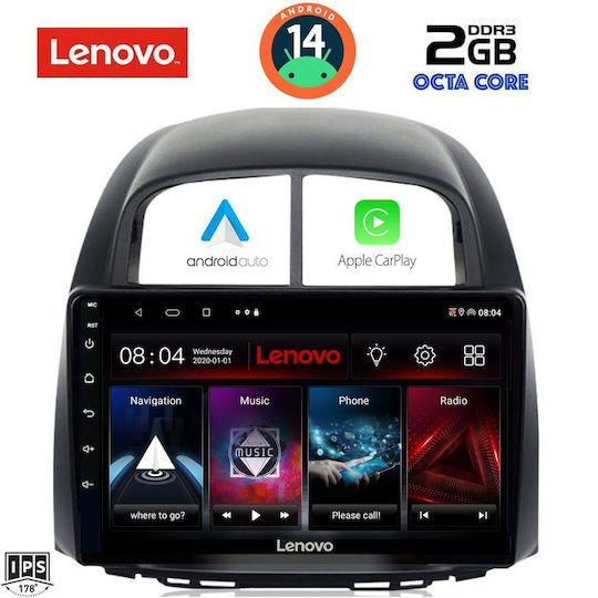 Lenovo Car Audio System for Daihatsu Sirion 2006-2012 (Bluetooth/USB/AUX/WiFi/GPS/Apple-Carplay/Android-Auto) with Touch Screen 10"