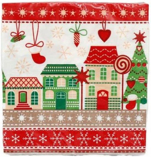 Atmosphera Atmosphera Weihnachtliches Tischgeschirr & Weihnachtlicher Schmuck Set aus Servietten 33x33cm