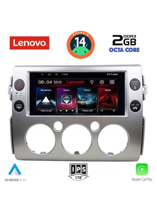 Lenovo Ηχοσύστημα Αυτοκινήτου για Toyota FJ 2007-2013 (Bluetooth/USB/AUX/WiFi/GPS/Apple-Carplay/Android-Auto) με Οθόνη Αφής 9"