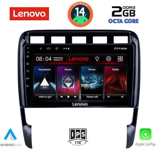 Lenovo Car Audio System for Porsche Cayenne 2002-2011 (Bluetooth/USB/AUX/WiFi/GPS/Apple-Carplay/Android-Auto) with Touch Screen 9"