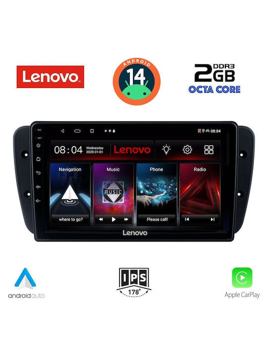Lenovo Ηχοσύστημα Αυτοκινήτου για Seat Ibiza 2008-2015 (Bluetooth/USB/AUX/WiFi/GPS/Apple-Carplay/Android-Auto) με Οθόνη Αφής 9"
