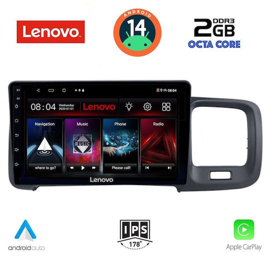 Lenovo Автомобилна Аудио Система (Блутут/USB/AUX/WiFi/GPS/Apple-Carplay/Android-Auto) с Тъчскрийн 9"