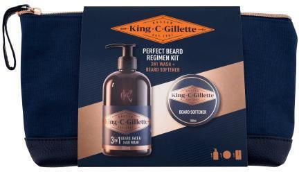 Seife Elektrische Gitarren Bartpflegeprodukte King C. Perfect Beard Regimen Kit 350ml
