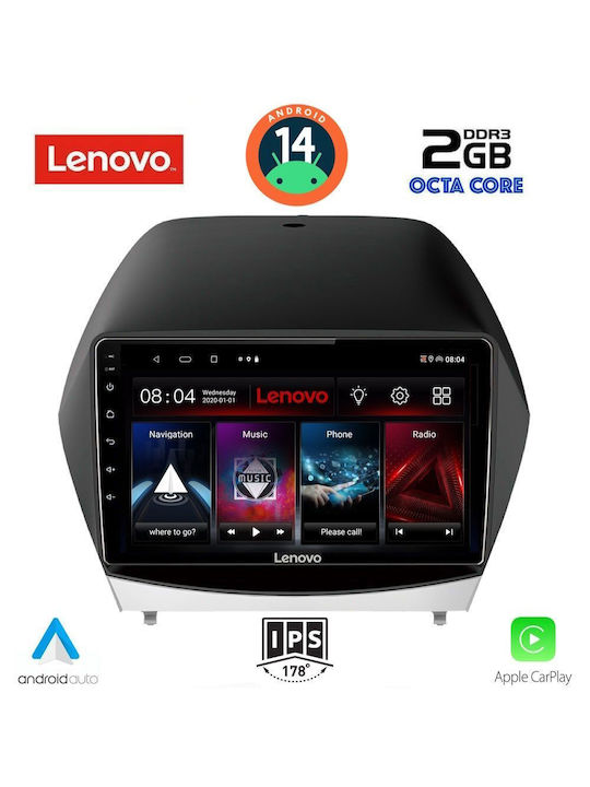 Lenovo Sistem Audio Auto pentru Hyundai iX35 2010-2015 (Bluetooth/USB/AUX/WiFi/GPS/Apple-Carplay/Android-Auto) cu Ecran Tactil 10"