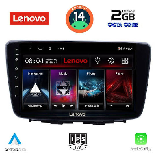 Lenovo Auto-Audiosystem für Suzuki Baleno 2016-2022 (Bluetooth/USB/WiFi/GPS/Apple-Carplay/Android-Auto) mit Touchscreen 9"