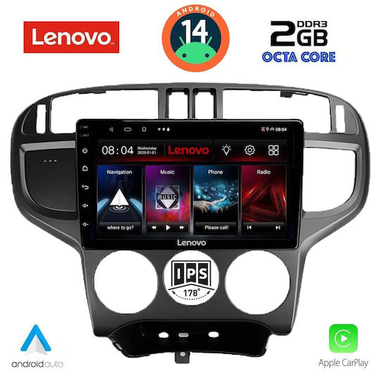 Lenovo Sistem Audio Auto pentru Hyundai Matrice 2001-2010 (Bluetooth/USB/AUX/WiFi/GPS/Apple-Carplay/Android-Auto) cu Ecran Tactil 9"