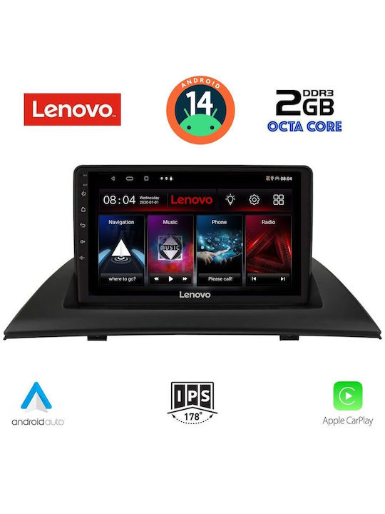 Lenovo Car Audio System for BMW X3 (E83) 2003-2010 (Bluetooth/USB/AUX/WiFi/GPS/Apple-Carplay/Android-Auto) with Touch Screen 9"