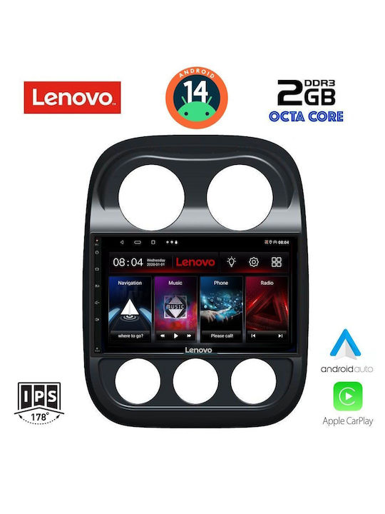 Lenovo Автомобилна Аудио Система (Блутут/USB/AUX/WiFi/GPS/Apple-Carplay/Android-Auto) с Тъчскрийн 10"