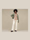 Terri Dama Tesatura Pantaloni Cream