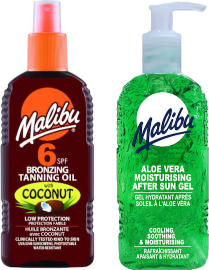 Malibu Bräunungsöl Kokosnuss LSF6 200ml + Aloe After Sun Gel 200ml