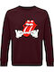 Rolling Stoned Rolling Stones Weed Φούτερ Rolling Stones Μπορντό
