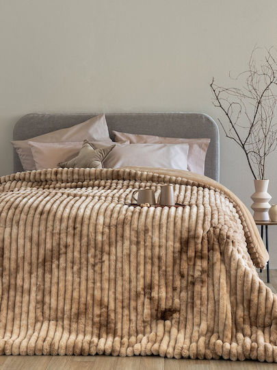 Palamaiki Κουβερτοπάπλωμα Υπέρδιπλο 220x240εκ. TIDI/2 Beige 840 GSM