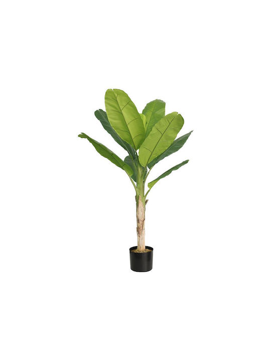Banana artificială H1.8m 9 frunze din material textil Ghiveci negru Ø15cm