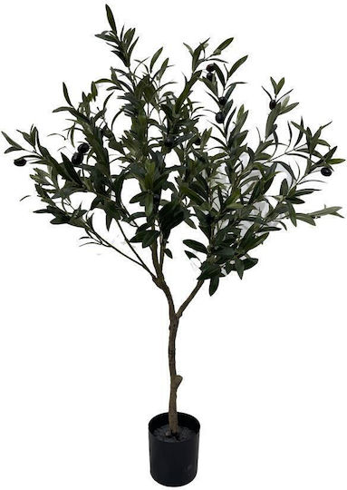 Artificial Olive Tree H0.95m with Black Fruits in Pot Ø15cm