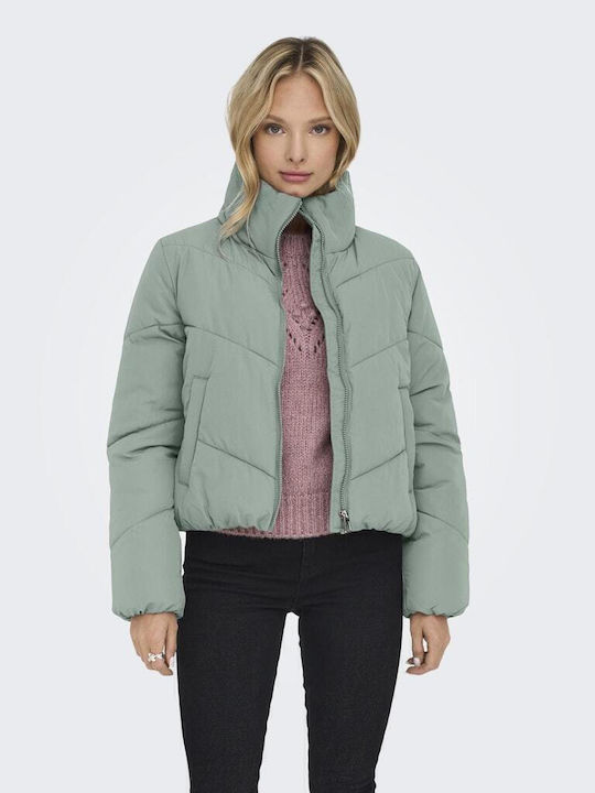 Only Kurz Damen Puffer Jacke für Winter Mint