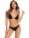 Bikini Set Triangle Top & Slip Bottom Elegant Black