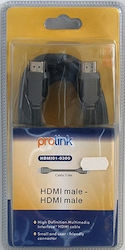 Prolink HDMI de sex masculin - HDMI de sex masculin 3m Negru Prolink HDMI de sex masculin - HDMI de sex masculin 3m Negru