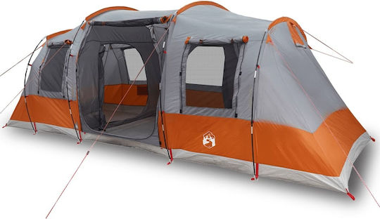 vidaXL Camping Tunnel Tent for 4 People Orange 472x245x192cm