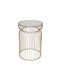 Round Side Table Glass Gold 35x35x51 cm