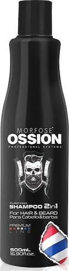 Morfose Ossion Purifing 2in1 Pentru Păr Și Barba Sampon de Par Contra Căderii Părului 500ml