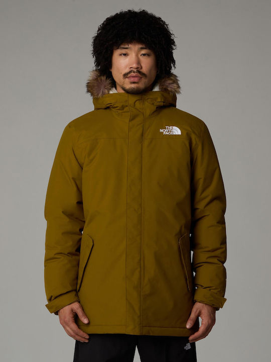 Recycled Zaneck Winter Jacket Parka Waterproof and Windproof Moss Green