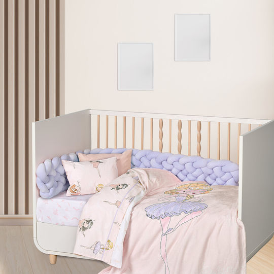 Das Home Κουβέρτα Αγκαλιάς & Λίκνου Ballet Love Fleece Λιλά Lilac, Pink 80x110εκ.
