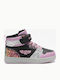Gaia Παιδικά Sneakers High με Σκρατς Μαύρα