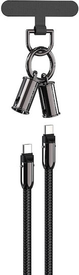 Devia EC657 USB 2.0 Кабел USB-C Мъжки - USB-C 60W Захранване PD Черен 1.2м