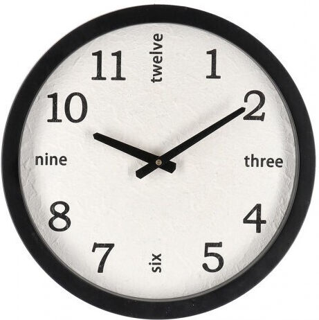 Bizzotto Elklin Wall Clock Black 40x5cm