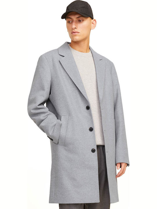 Jack & Jones Men's Coat Light Grey Melange