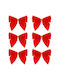 Hängender Bogen Ornament Rot Set 6Stück
