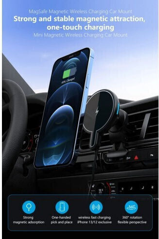 Magsafe Magnetic Car Mount Wireless Charging 15w Fast Charge Qc3.0 Qi Standard Cwcph-d9 Magsafe Magnetic Car Mount Wireless Charging 15w Fast Charge Qc3.0 Qi Standard Cwcph-d9