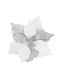 Ornament suspendat Floare Plastic Alb Set 5buc
