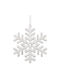 Ornament suspendat Fulgi de zăpadă Plastic Alb Set 3buc
