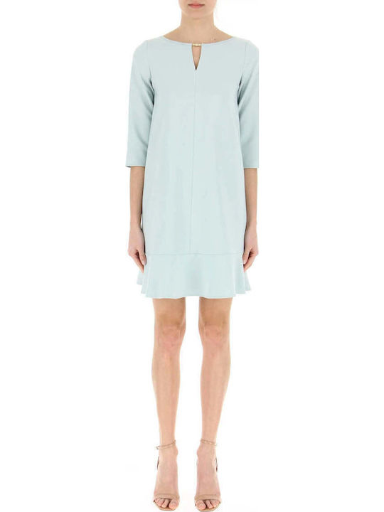 Mini Abendkleid mit Rüschen Türkis