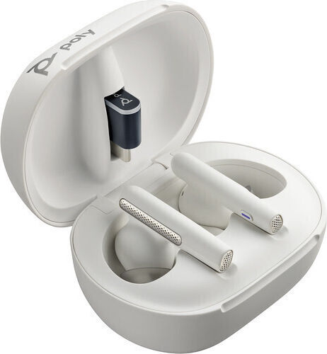 HP Poly Voyager Free 60/60+ Microsoft Teams Certified In-ear Bluetooth Handsfree Căști cu Carcasă de Încărcare Alb