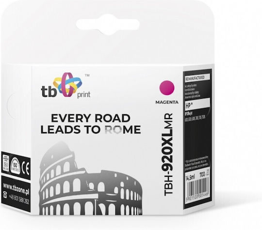 TB Print Compatible Inkjet Printer Ink HP TBH-920XLMR 700 Pages 14.5ml Magenta 1pcs