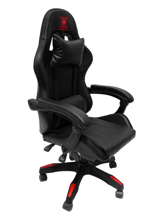 HomeMarkt Darren Καρέκλα Gaming Δερματίνης Μαύρη