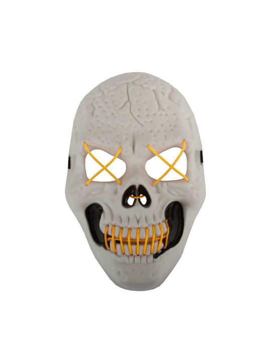 Halloween Skull Mask Model Zola White Yellow Le...