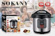Sokany Multi-Function Cooker 9lt 1200W Silver