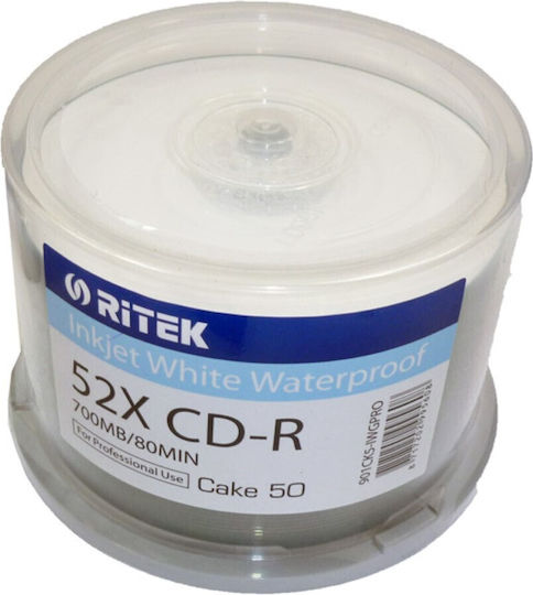Traxdata Εγγράψιμα CD-R 52x Cake Box 50τμχ (TRCW50)