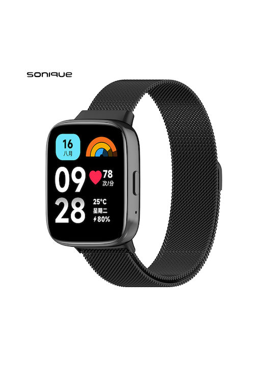 Sonique Strap Stainless Steel Black (Redmi Watc...