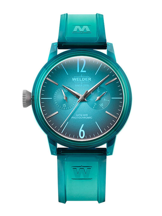 Welder Moody Мъжки Часовник 45mm Хронограф На Батерия Тюркоазен